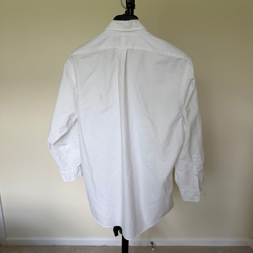 90's Ralph Lauren Yarmouth Button Down Shirt Sz 16 33 Long Sleeve Flesh Pony - Picture 3 of 6